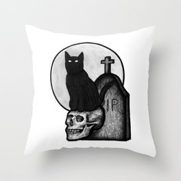 graveyard friends Throw Pillow