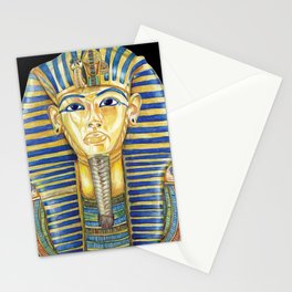 King Tut Colored Pencil Travel Art, Ancient Egypt  Stationery Cards