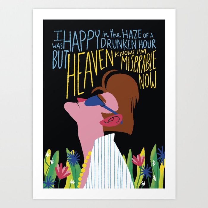 The Smiths - Heaven knows I'm miserable now Art Print