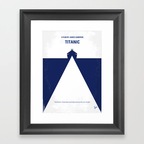 No100 My Titanic minimal movie poster Framed Art Print