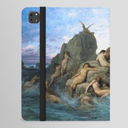 Les Oceanides Les Naiades de la mer,Gustave Dore or Doré Dante iPad Folio Case