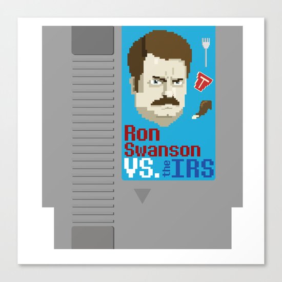 Ron Swanson VS. the IRS Canvas Print