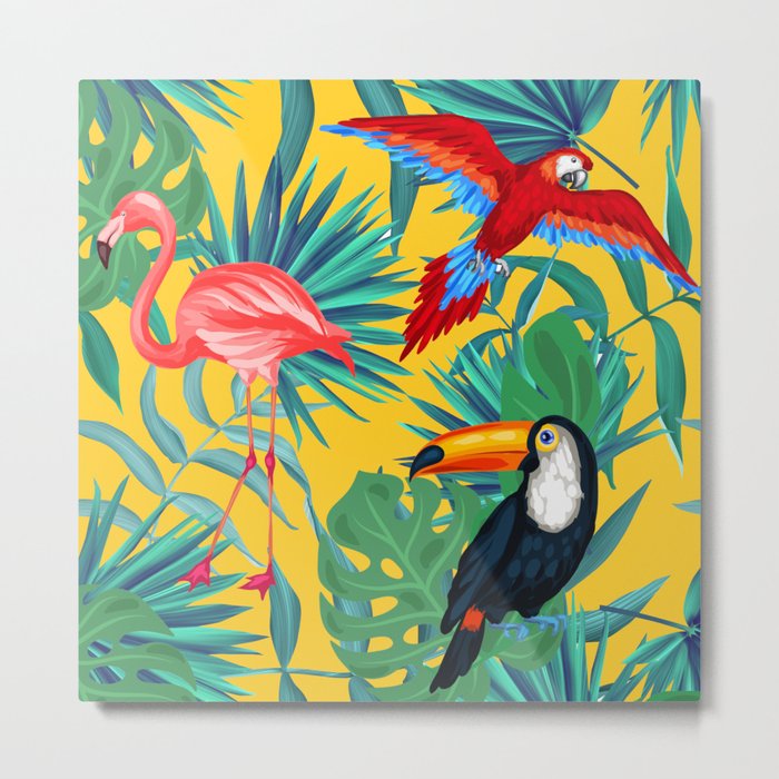 tropical birds lovers Metal Print