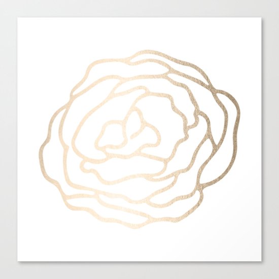 Flower in White Gold Sands Canvas Print