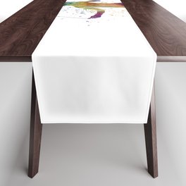 Fitness in watercolor Table Runner