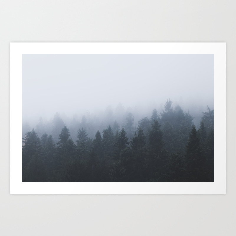 Mysterious Forest In The Fog Art Print By Patriklovrinphotography Society6