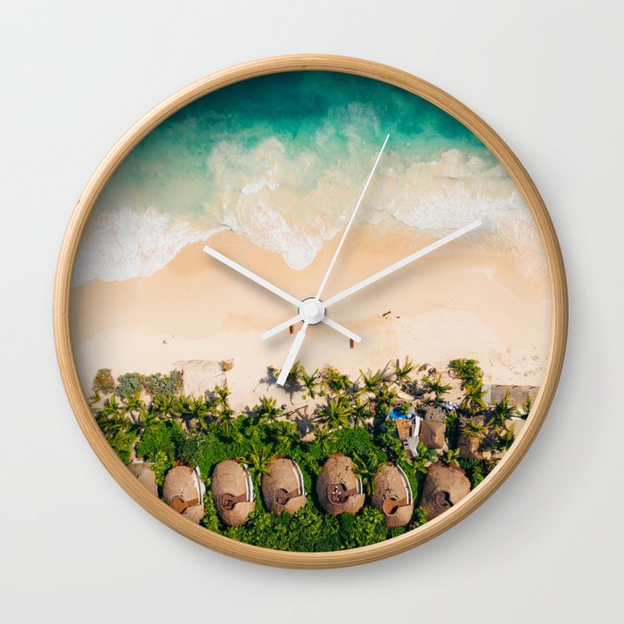 Tropical Tulum Beach Wall Clock