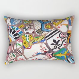 Gaudi tiles Barcelona Rectangular Pillow