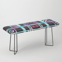 80s Geometric Retro Shapes Bench