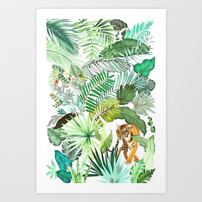 Jungle Tiger 03 Art Print