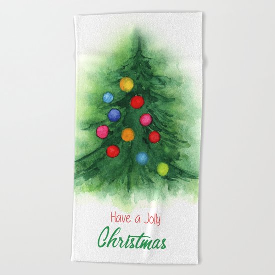 Have a Jolly Christmas Beach Towel