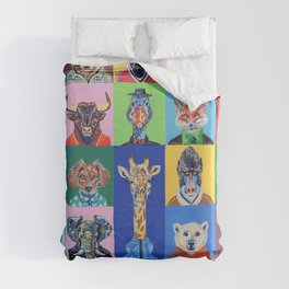 Collage animales Duvet Cover