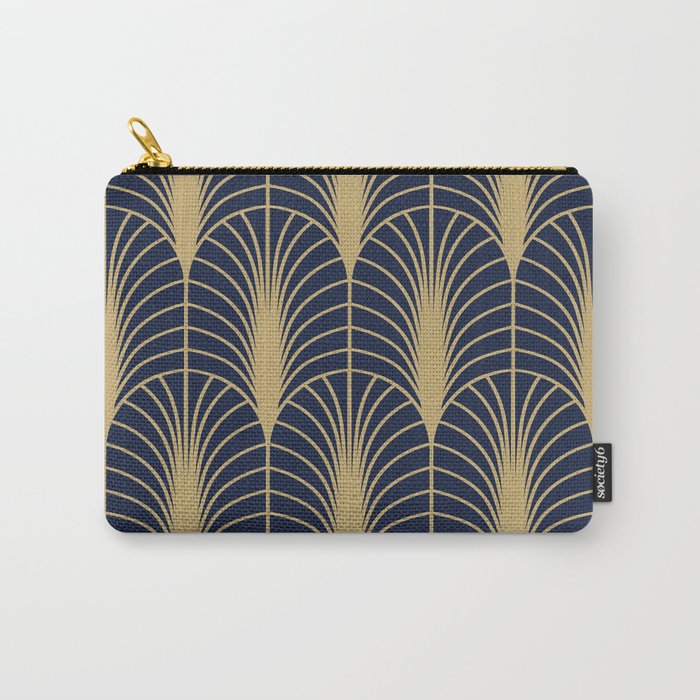 Arches in Navy and Gold Carry-All Pouch