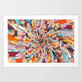 Pencil Kaleidoscope Art Print