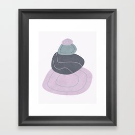 Balanced Stones Framed Art Print