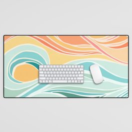 Sea and Sky Abstract Landscape Desk Mat