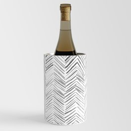 Watercolor Herringbone Pattern - Gray Wine Chiller