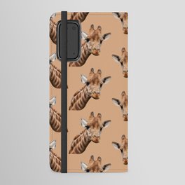 primitive African safari animal brown giraffe Android Wallet Case