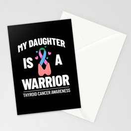 Thyroid Cancer Ribbon Awareness Survivor Stationery Card