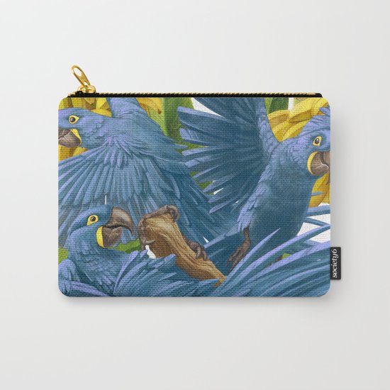 Hyacinth macaws and bananas Stravaganza. Carry-All Pouch