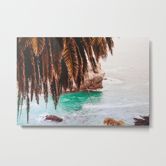 vintage ocean #palm tree Metal Print