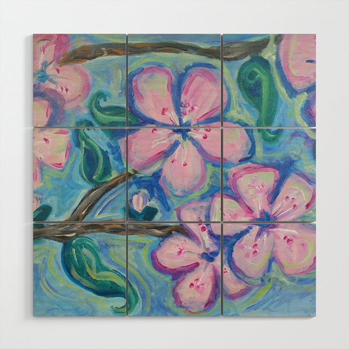 Cherry Blossom Composition #1 Wood Wall Art