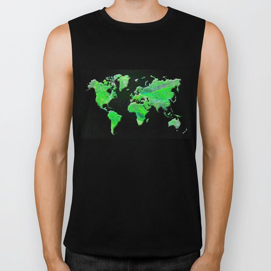 World Map Biker Tank