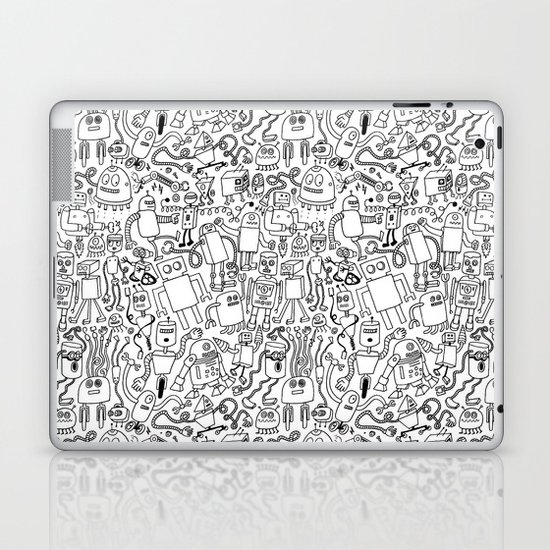 Infinity Robots Black & White Laptop & iPad Skin