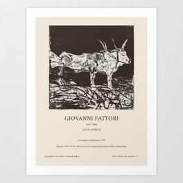 Giovanni Fattori. Exhibition poster for Italian Cultural Institute in Paris, 1978. Art Print