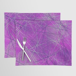 Networking in Pink Geometric Lines Pattern Design Placemat