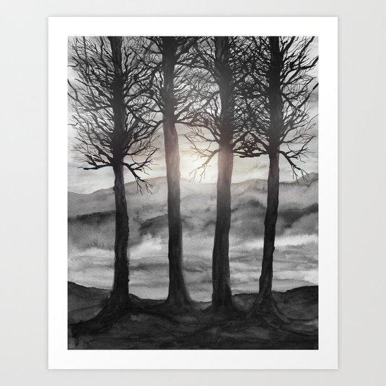Grateful Love Song B&W Art Print