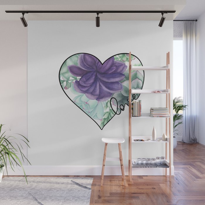 Love of Succulents Wall Mural