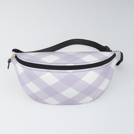 Purple Pastel Farmhouse Style Gingham Check Fanny Pack