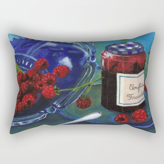 Still-life with raspberries Rectangular Pillow