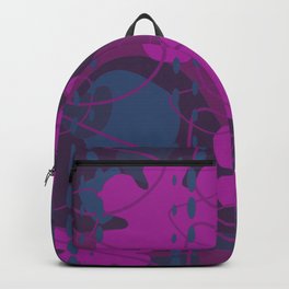 Unruly Rhythm Magenta Backpack | Wallart, Graphicdesign, Decor, Fashion, Flowers, Home, Magenta, Floral, Fuchsia, Pink 