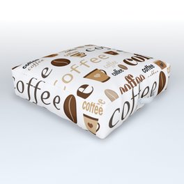 Pattern for Caffeine Coffee Lover Outdoor Floor Cushion