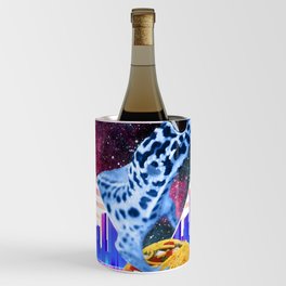 Aesthetic Synthwave Leopard Gecko Taco Wine Chiller