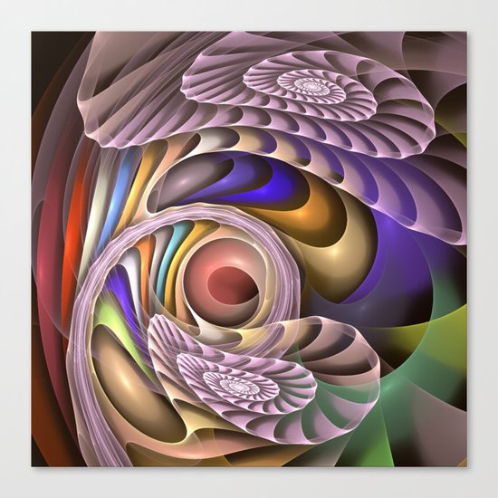 In Motion, colourful fractal abstract Canvas Print