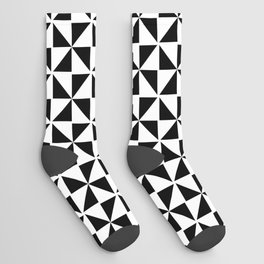 Modern triangles mid century pattern 7 Socks