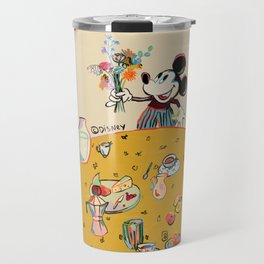 "Breakfast with Mickey Mouse" by Sandra Poliakov Travel Mug