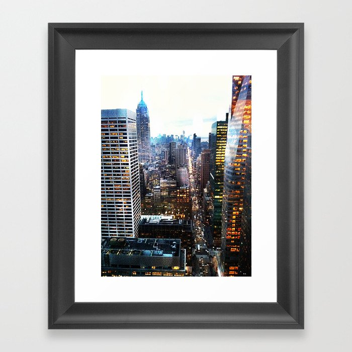 City Lights Framed Art Print