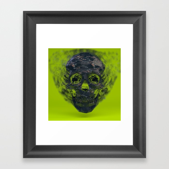 Skull Explotion Framed Art Print
