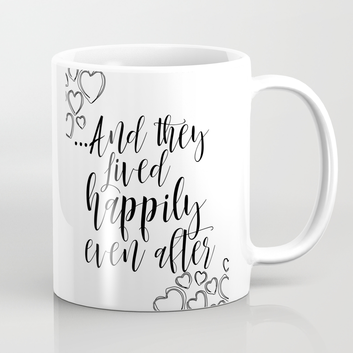 And They Lived Happily Ever After Printable Love Printable Wedding Coffee Mug