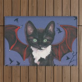 Bat~Cat Outdoor Rug