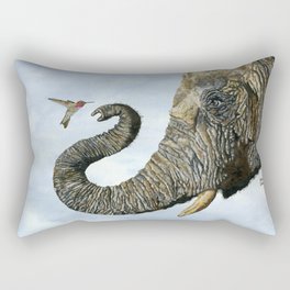 Elephant Cyril And Hummingbird Ayre Rectangular Pillow
