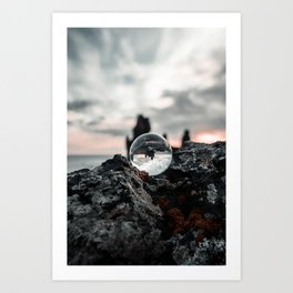 Iceland Landscape Lensball Art Print