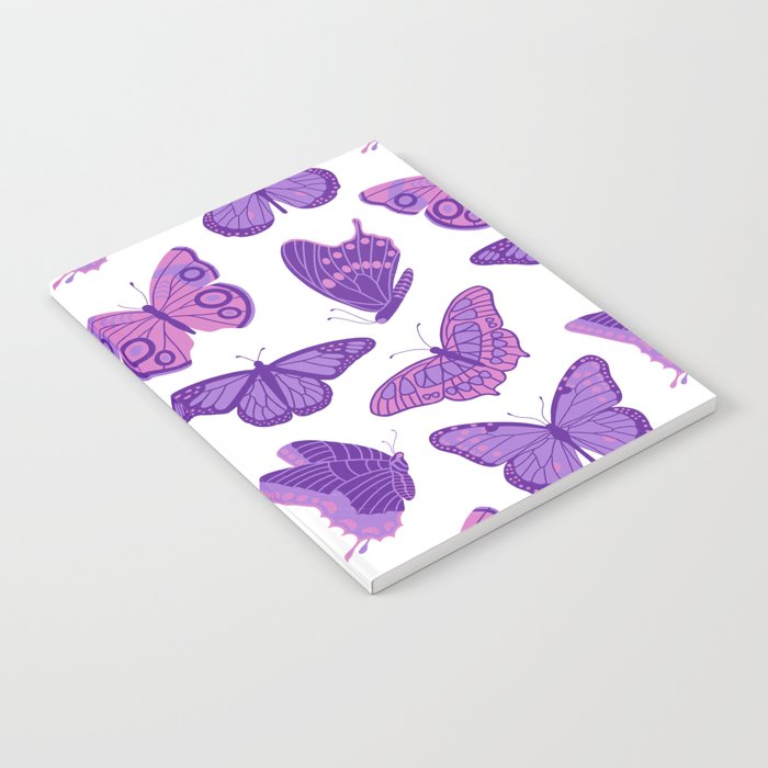 Texas Butterflies – Purple and Pink Pattern Notebook