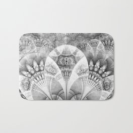 And on my canvas I'll paint a million mansions Bath Mat | Bnw, Contrast, Fan, Hive, Digital, Feathers, Dots, Blackandwhite, Fractal, Halftone 