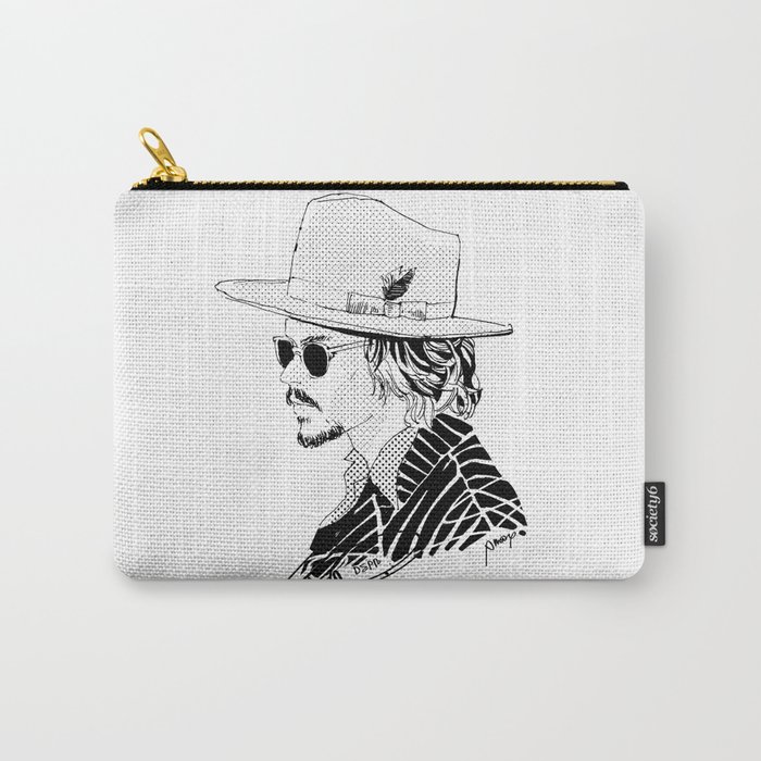 Johnny Depp with sun-glasses Carry-All Pouch