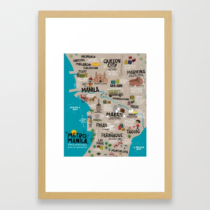 Metro Manila Philippines Framed Art Print By Wedgienet Society6